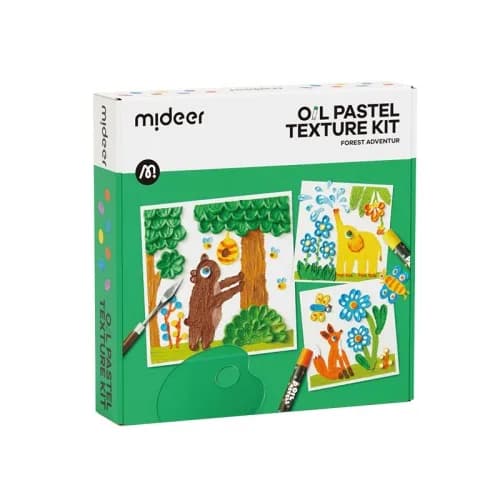 Oil Pastel Textured Kit- Forest Adventure, by Mideer, coloring and painting, ages 4+