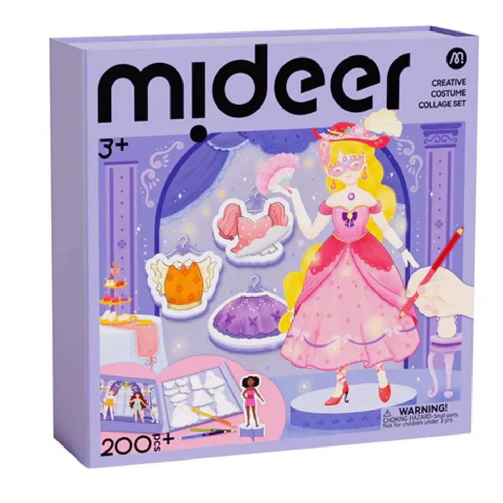 Creative Costume Collage Set, Glittering Ball Night, by Mideer, craft, ages 3+