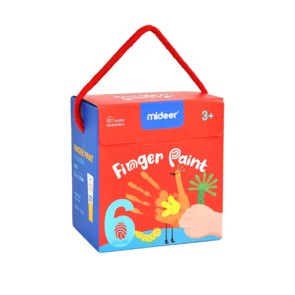 Finger Paint, 6 Colors, by Mideer, coloring and painting, ages 3+