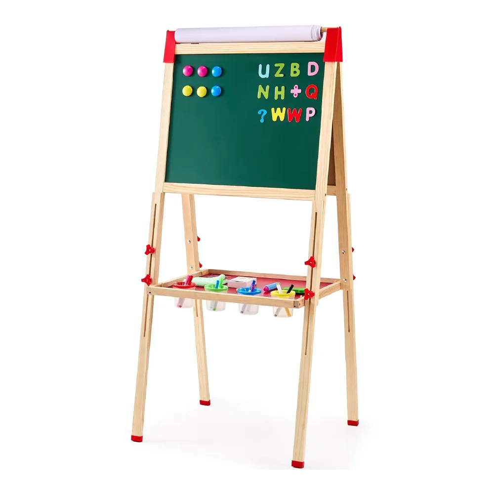 Kids 3 in 1 Wooden Double Sided Easel, by Vevor, boards and easels, ages 3 to 14