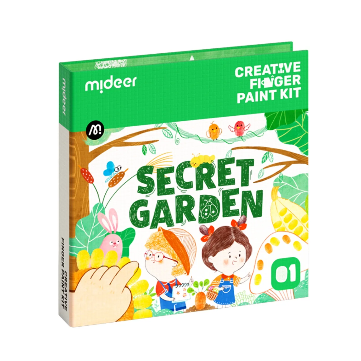 Creative Finger Painting Kit, Secret Garden, by Mideer, coloring and painting, ages 3 to 7