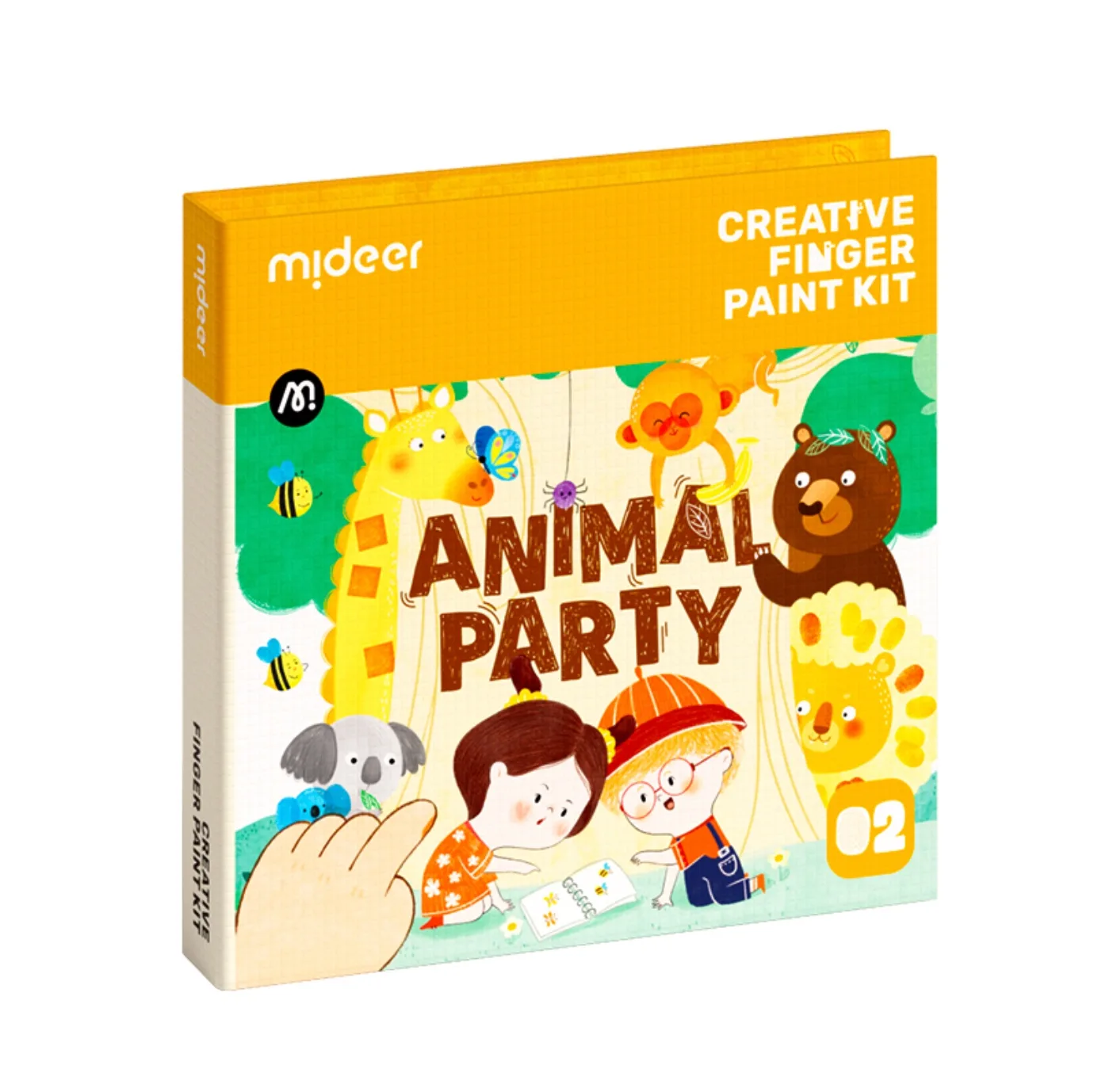 Creative Finger Paint, Animal Party, by Mideer, coloring and painting