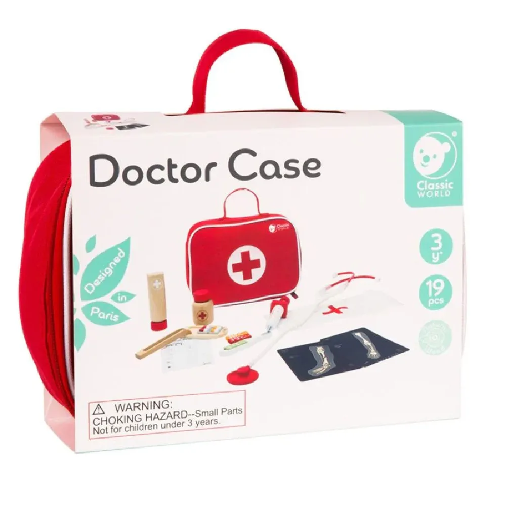Doctor Set, by Classic World, wooden pretend toys, ages 3+