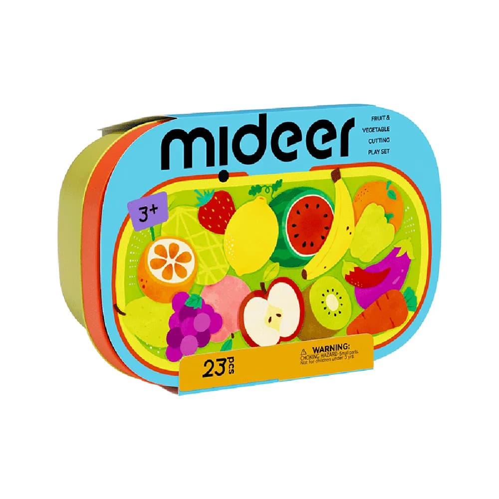 Fruit & Vegetable Cutting Play Set, by Mideer, cooking, ages 3+