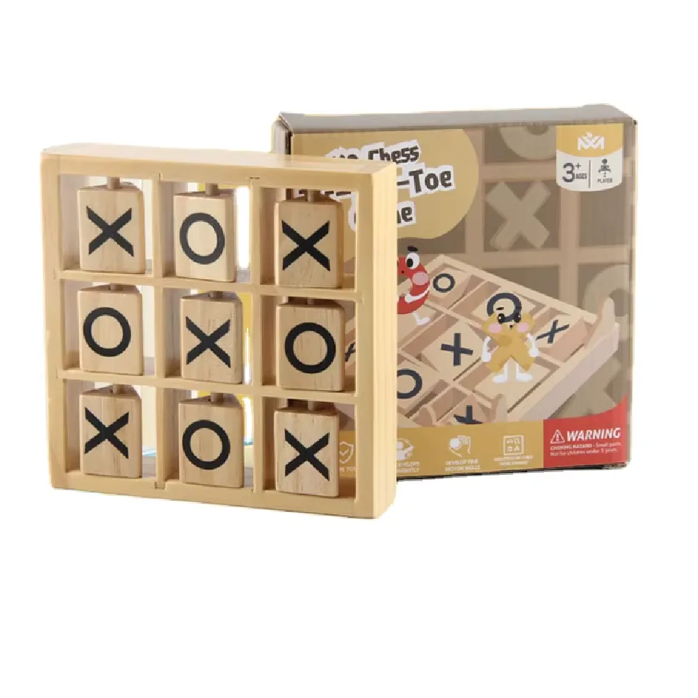 Wooden Tic-Tac-Toe, board games, ages 3+