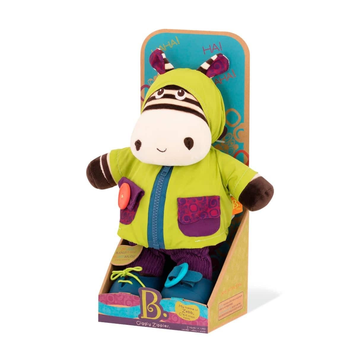 B.Toys - Giggly Zippies - Zebb, babies, 18 months+