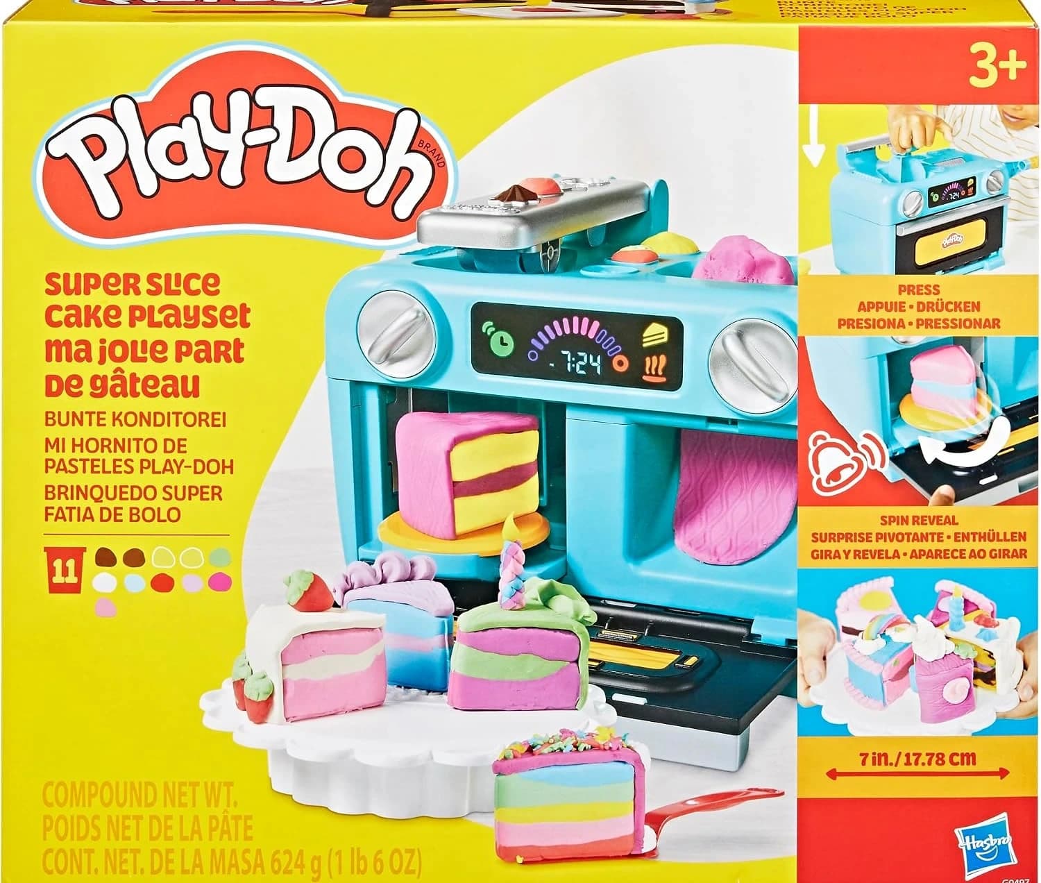 Playdoh - Super Slice Cake Playset, by Play-Doh, dough, ages 3+