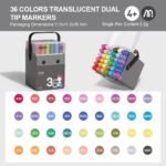 Translucent Dual Tip markers- 36 Colors - Image 3