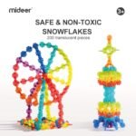 Translucent Colorful Snowflake Blocks - 500pcs - Image 3