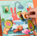 Wooden Peg Puzzle – Bath Time - Image 2