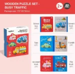 Wooden Puzzle Set-Busy Traffic - Image 2