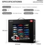 Mideer – Alloy Racing Cars Classic Pullback Cars – 50 Pieces - Image 2