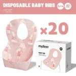 Mideer Disposable Baby Bib – Pink Bunny 20pcs - Image 3