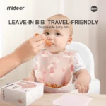 Mideer Disposable Baby Bib – Pink Bunny 20pcs - Image 4