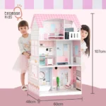 Olivia's Little World Dreamhouse Tiffany 3-Story Wooden Doll House and 13-pc. Accessory Set for 12" Dolls - Image 6