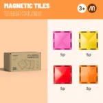 Mideer – Magnetic Tiles Warm Colour – 20pcs - Image 3