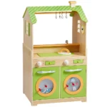 Teamson Kids Wooden Play Kitchen & Laundry Set - Washer & Dryer Green