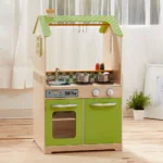 Teamson Kids Wooden Play Kitchen & Laundry Set - Washer & Dryer Green - Image 2