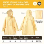 Yellow Waterproof Raincoat - Small & Medium