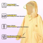 Yellow Waterproof Raincoat - Small & Medium - Image 4