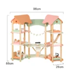 Wooden Dream Doll House Kids Play House Dollhouse - Image 3