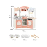 Wooden Corner Kitchen with Coffee Maker Pretend Cooking Playset - Image 5