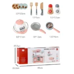 Wooden Corner Kitchen with Coffee Maker Pretend Cooking Playset - Image 6