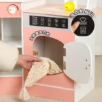 Wooden Corner Kitchen with Coffee Maker Pretend Cooking Playset - Image 3