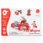 Classic World - Wooden Fire Engine with Firefighter Model