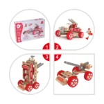 Classic World - Wooden Fire Engine with Firefighter Model - Image 3
