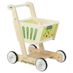 Wooden Shopping Cart Pretend Play - Green