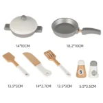 Wooden Kitchen Set, Kitchen with Cookware Accessories  - C - Image 5
