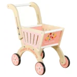 Wooden Shopping Cart Pretend Play - Pink