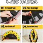 Mideer - Kids Foldable Trampoline - Yellow with Black - Image 9