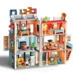 Feelo - Creative Foldable House Building Blocks Set - 346 Pcs - Image 3