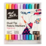 Mont Marte - Dual Tip Fabric Markers Signature -12pc