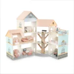 Wooden Corner Dollhouse Pretend Dream House for Kids