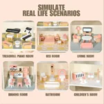 Wooden Corner Dollhouse Pretend Dream House for Kids - Image 12