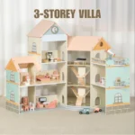 Wooden Corner Dollhouse Pretend Dream House for Kids - Image 6