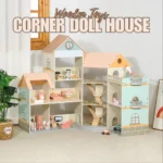 Wooden Corner Dollhouse Pretend Dream House for Kids - Image 2