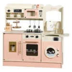 Wooden Kitchen – Pink with Bread Maker , Cooler & Laundry