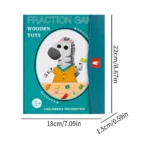 Fraction Game Magnetic Wooden Toy - Image 4