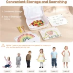 Wooden Peg Board - Rainbow - Image 4