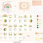 Wooden Peg Board - Rainbow - Image 2