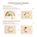 Wooden Peg Board - Rainbow - Image 3