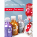 Mont Marte - Poster Paint 250ml 4pc - Metallic - Image 3
