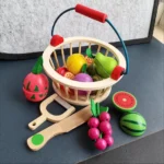 Wooden Fruit Basket – Pretend Play - Image 2