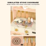 One Elephant - Pink Wooden Play Kitchen Set with Accessories - Image 4