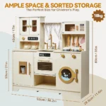 Play Kitchen for Kids Wooden Pretend - Image 6