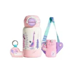 Mideer – Kids Flask with Crossbody Bag – 480 ml – Peacock - Image 2